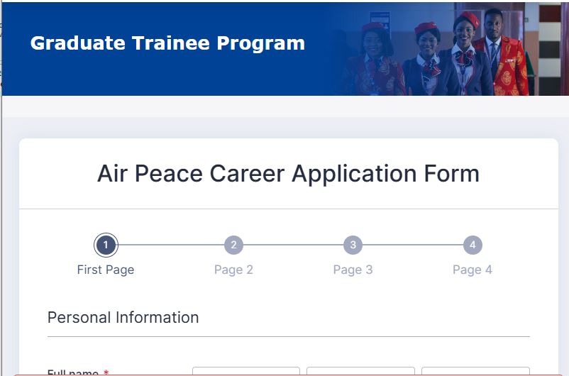 Air Peace Graduate Trainee Program 2026/2027 Application Form and Requirements. Air Peace Graduate Trainee Program 2026/2027