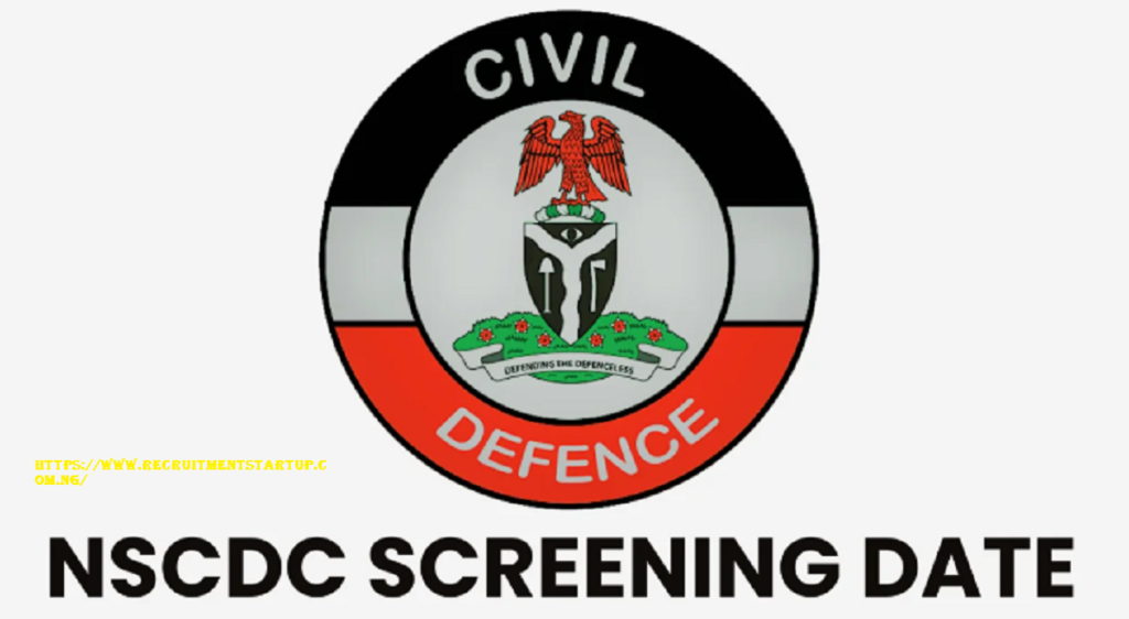 NSCDC Recruitment Application Form Portal