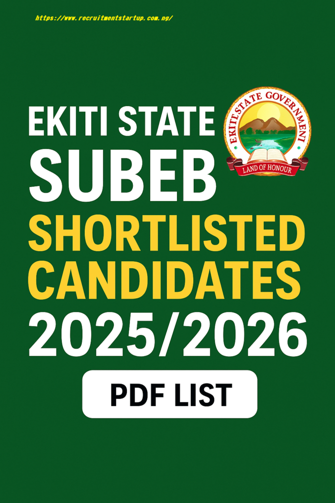 Ekiti State SUBEB Shortlisted Candidates