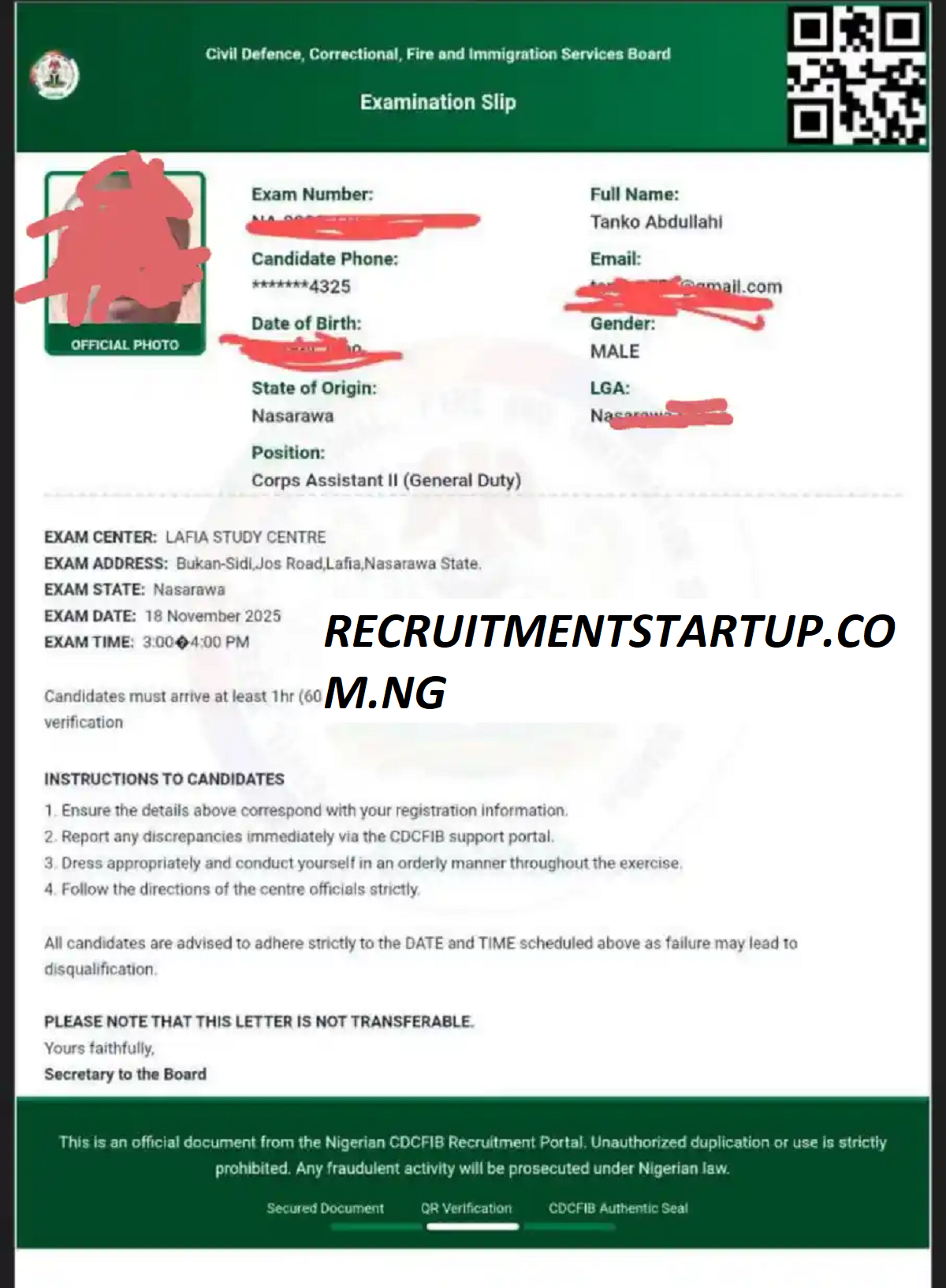 How to Retrieve Your CDCFIB Examination Slip for CBT Schedule | Full Guide How to Retrieve Your CDCFIB Examination Slip for CBT Schedule