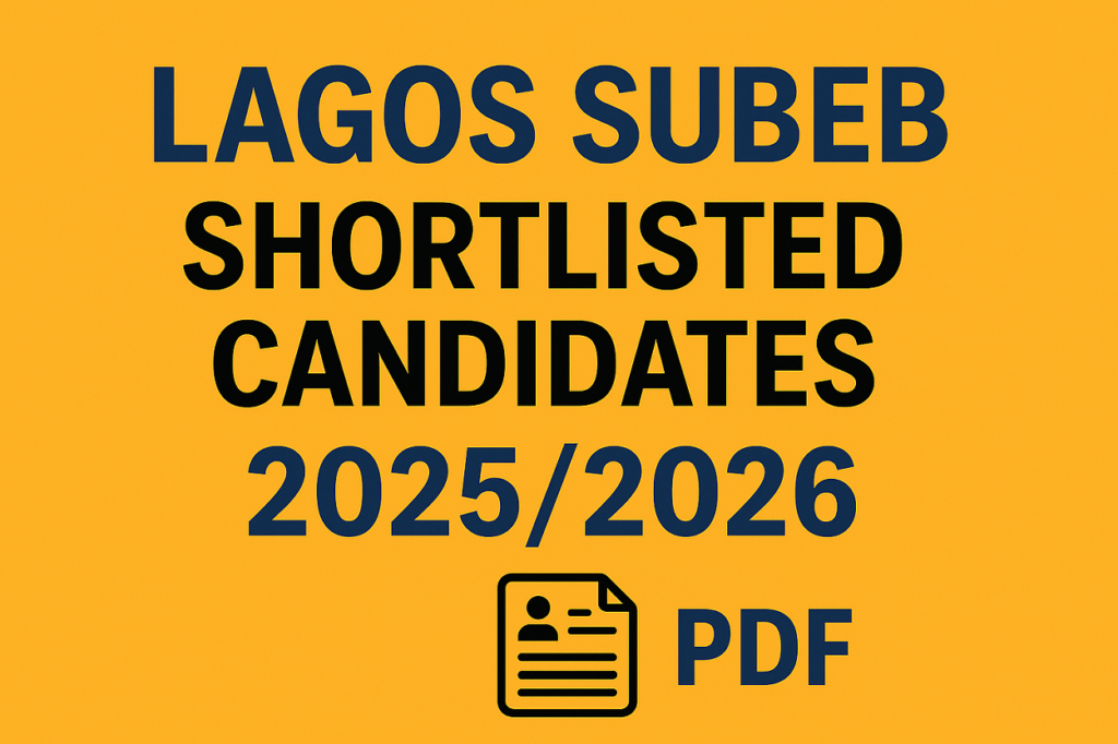 Lagos SUBEB Shortlisted Candidates