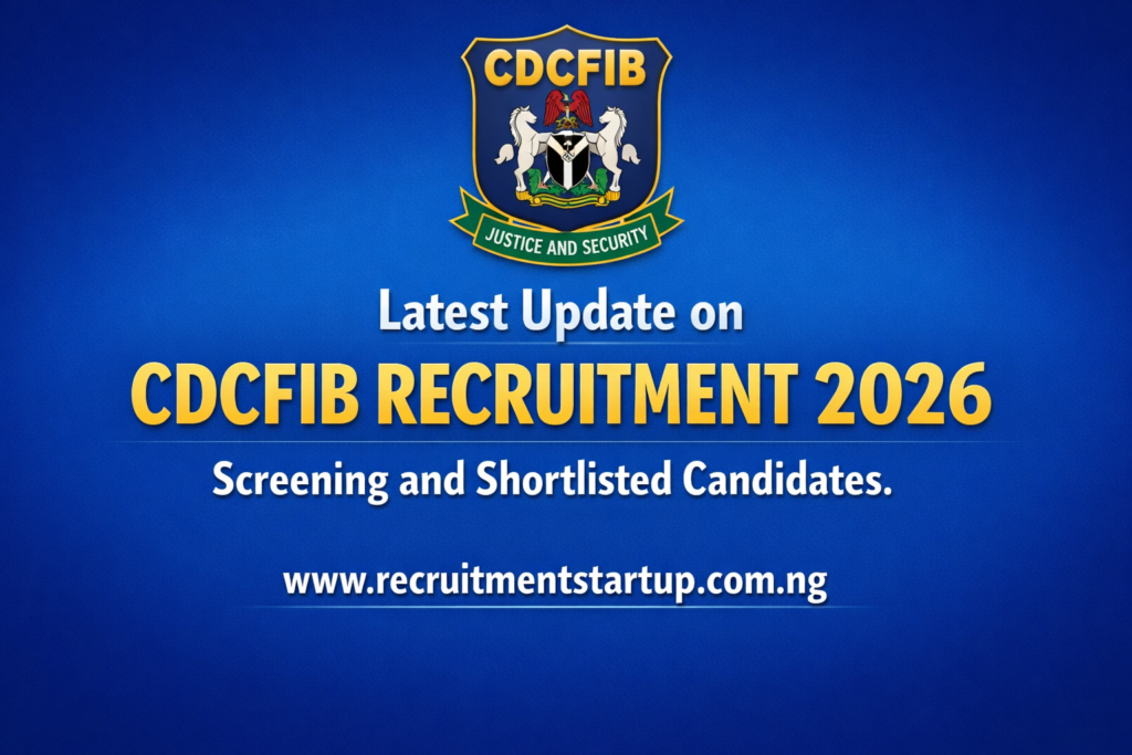 Latest CDCFIB Update on CDCFIB Recruitment 2026