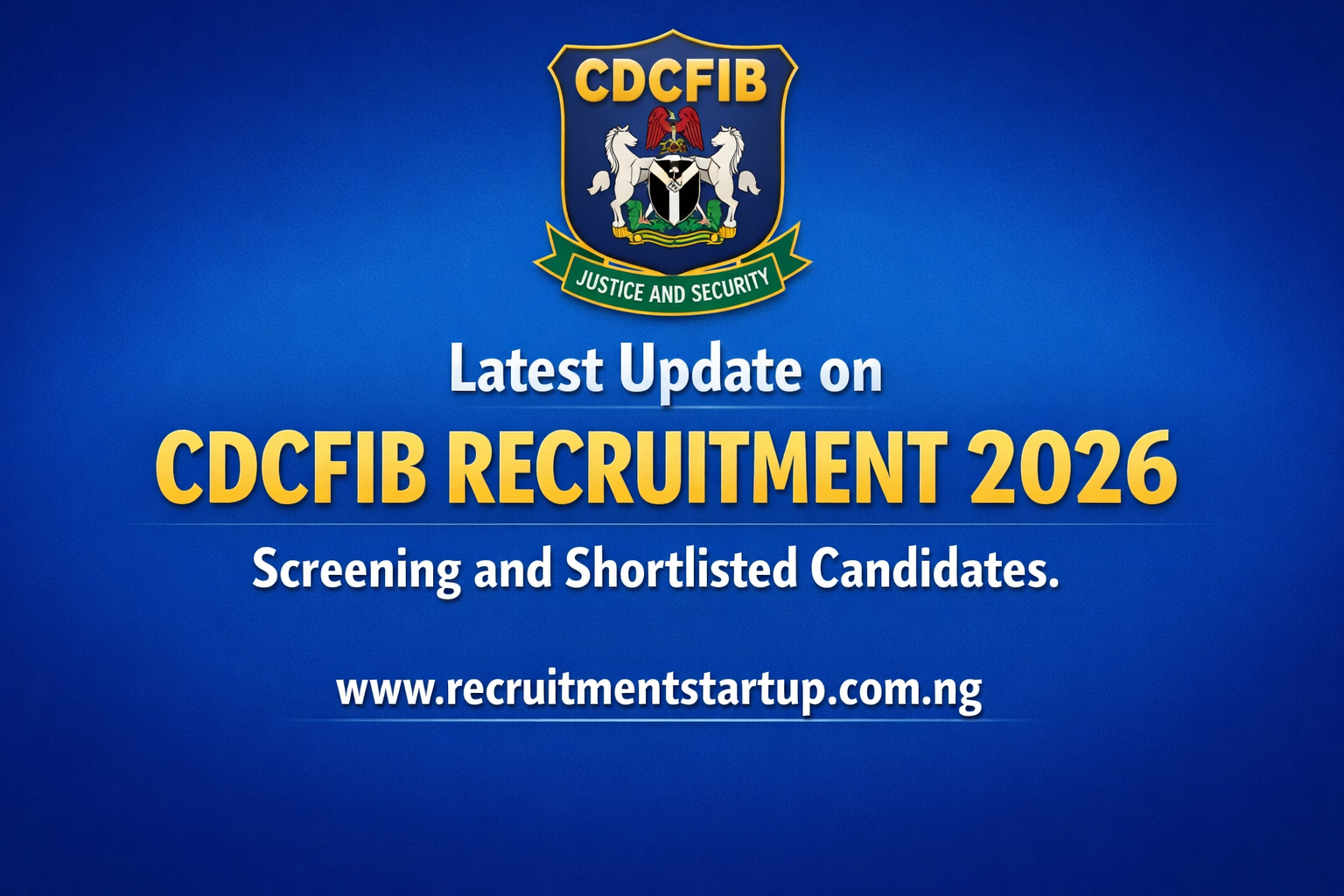 Latest CDCFIB Update on CDCFIB Recruitment 2026 Latest CDCFIB Update on CDCFIB Recruitment 2026